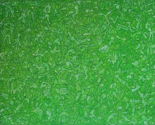 Green Garden di Denny Baggen, Pittura in vendita su Singulart