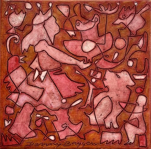 The frog and the dog di Denny Baggen, Pittura in vendita su Singulart