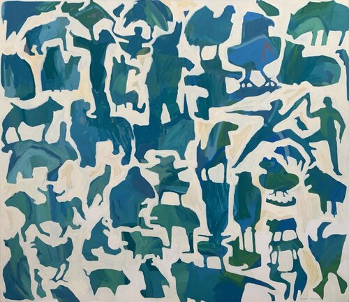 Dance in a Turquoise World von Denny Baggen, Malerei kaufen auf Singulart