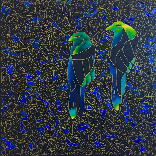 Two Birds di Denny Baggen, Pittura in vendita su Singulart