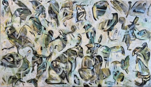 The mermaid and the mirror di Denny Baggen, Pittura in vendita su Singulart