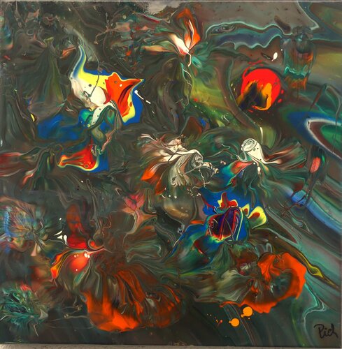 Pich's magic abstract  paint 108 di Michel Thévenot, Pittura in vendita su Singulart