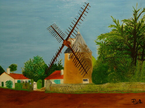 Le moulin de Bellerre au Morinand di Michel Thévenot, Pittura in vendita su Singulart