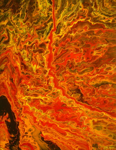 Rivière pourpre dans les abysses by Michel Thévenot, Painting for Sale on Singulart