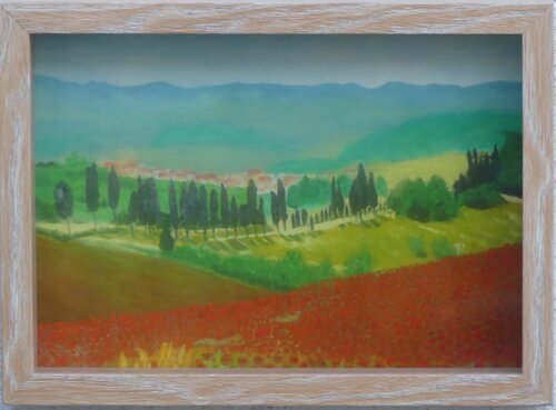 Impression Fine Art "Coquelicots en Toscane" di Michel Thévenot, Fotografia in vendita su Singulart