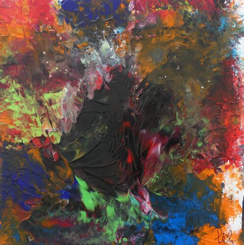 "Symphonie  vibrante de couleurs" - Pich's magic abstract paint # 169 von Michel Thévenot, Malerei kaufen auf Singulart
