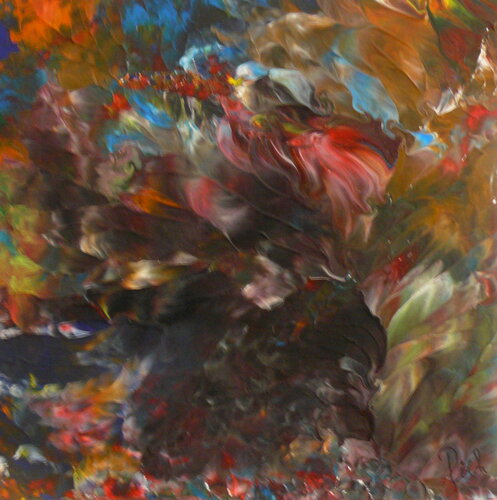 "Dialogue entre chaos et harmonie" - Pich's magic abstract paint # 172 Michel Thévenot