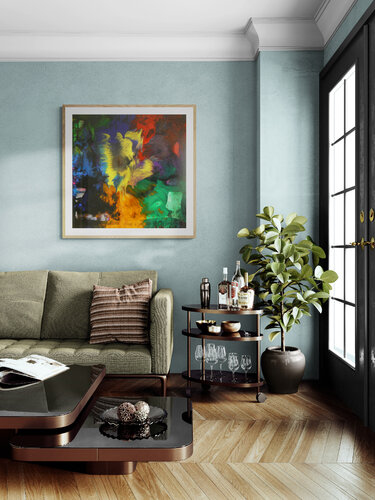 "Tourbillon d'émotions" - Pich's magic abstract paint # 166 by Michel Thévenot, Painting for Sale on Singulart