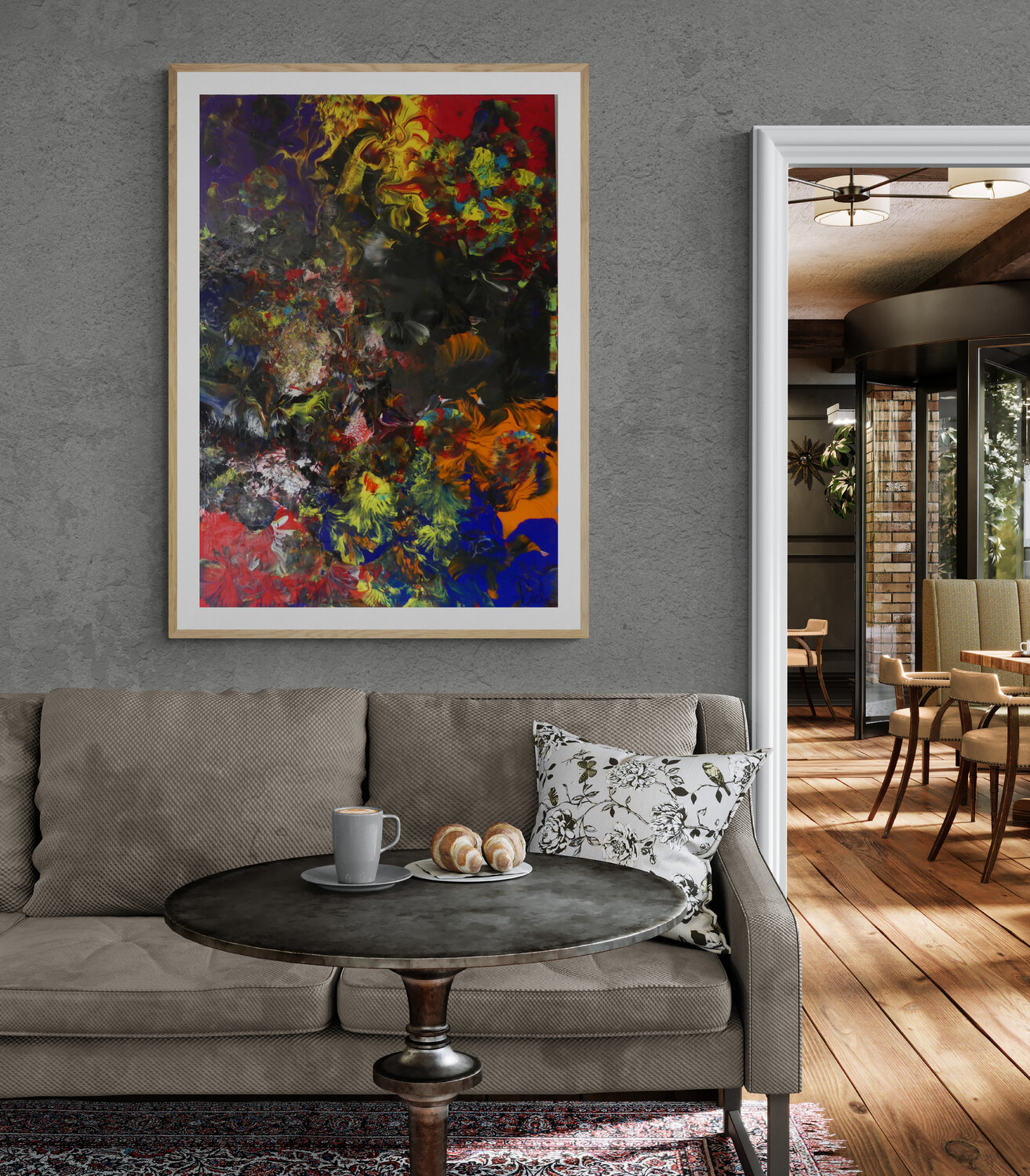 "Symphonie visuelle" - Pich's magic abstract paint # 187 Michel Thévenot Originalgemälde zu verkaufen