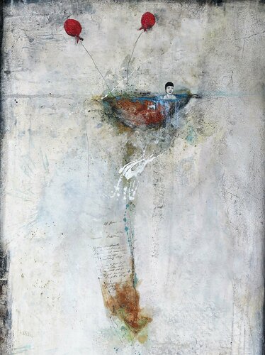 flying bath par Bärbel Ricklefs-Bahr, Peinture en vente sur Singulart