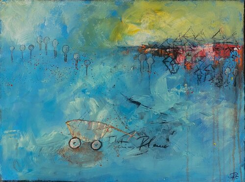 Fahrt ins Blaue par Bärbel Ricklefs-Bahr, Peinture en vente sur Singulart