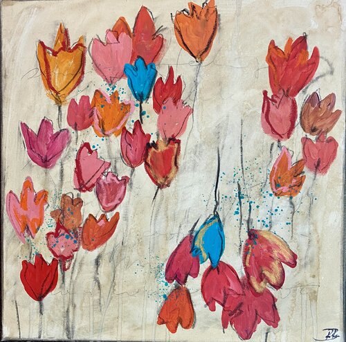 floral par Bärbel Ricklefs-Bahr, Autres supports en vente sur Singulart