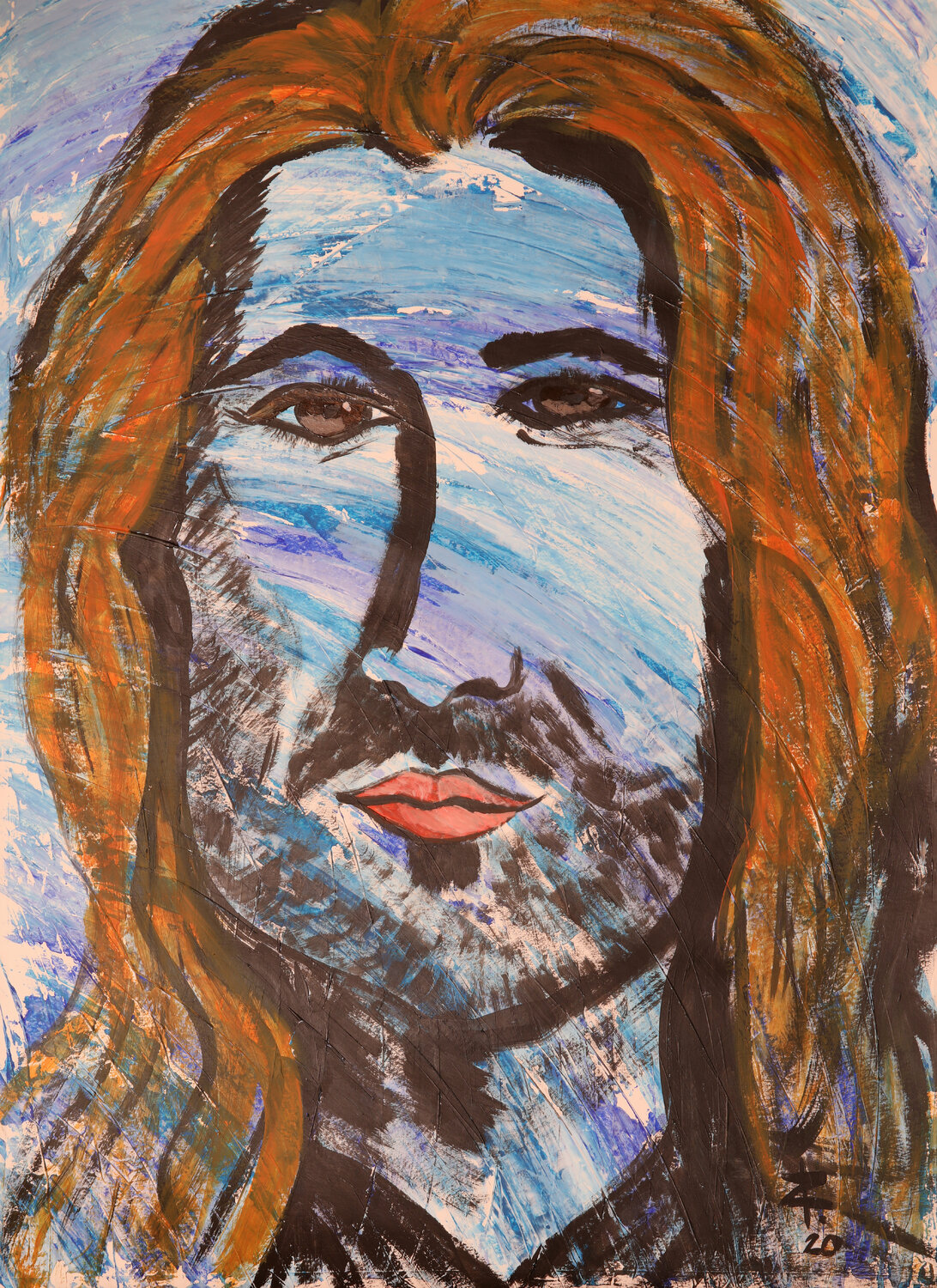 Blue Men Serie David Garrett by Ingrid Edith Zobel (2020) Work on