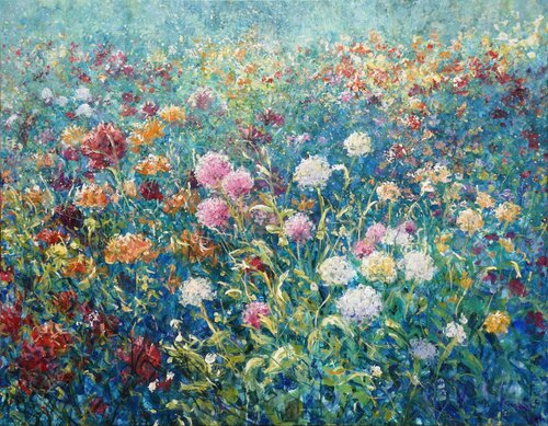 Flower Garden van Mariusz Kaldowski, Schilderij te koop op Singulart