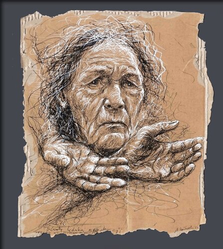 "Traces of Human Existence #276" par Mariusz Kaldowski, Dessin en vente sur Singulart