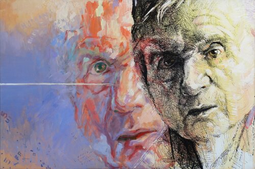 Portrait of Francis Bacon van Mariusz Kaldowski, Schilderij te koop op Singulart