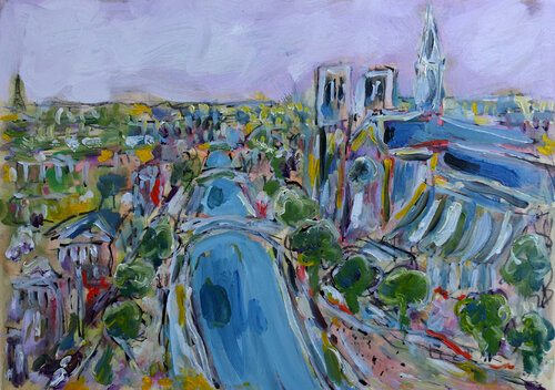 exCiel de Paris par Jean Mirre, Œuvre sur papier en vente sur Singulart