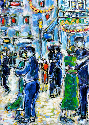 Bal Rue Marcadet  SOLD von Jean Mirre, Werk auf Papier kaufen auf Singulart