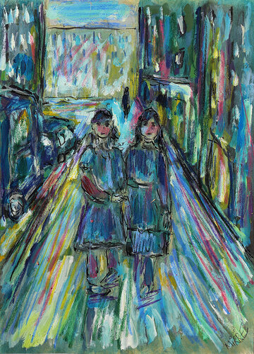Les deux amies van Jean Mirre, Schilderij te koop op Singulart