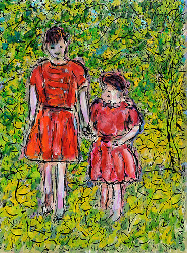 Sisters by Jean Mirre, 종이 for Sale on Singulart