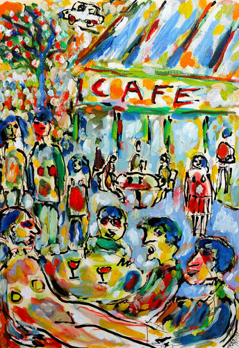 Café Caoua par Jean Mirre, Œuvre sur papier en vente sur Singulart