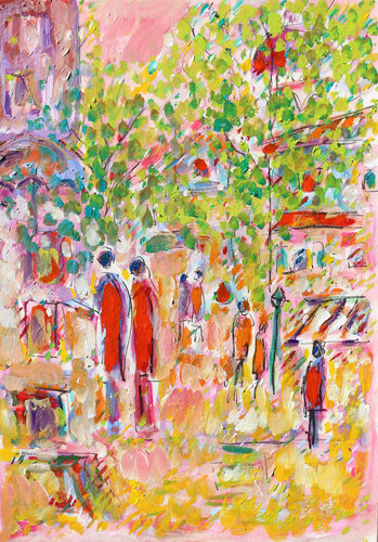 Pink day van Jean Mirre, Werk op papier te koop op Singulart