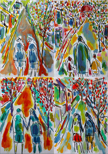 Amitiés by Jean Mirre, 종이 for Sale on Singulart