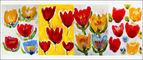 Flowers Exhib Project (in situ) van Jean Mirre, Schilderij te koop op Singulart