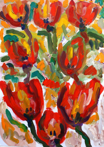 Suite de fleurs van Jean Mirre, Werk op papier te koop op Singulart