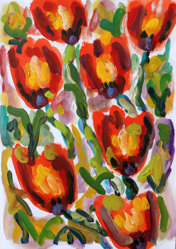 Au coeur des fleurs by Jean Mirre, Work on Paper for Sale on Singulart