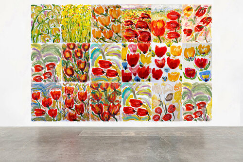 Grand panneau fleurs Jean Mirre