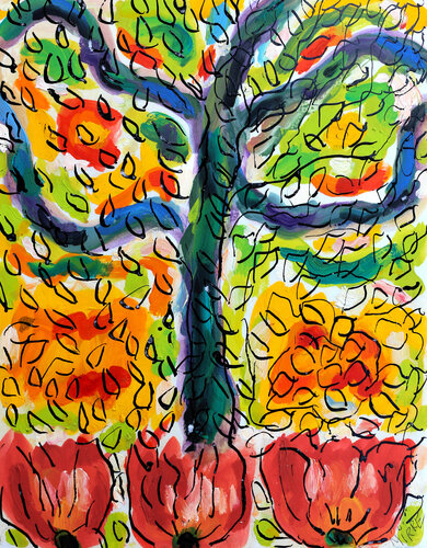 Gaze by Jean Mirre, Painting for Sale on Singulart