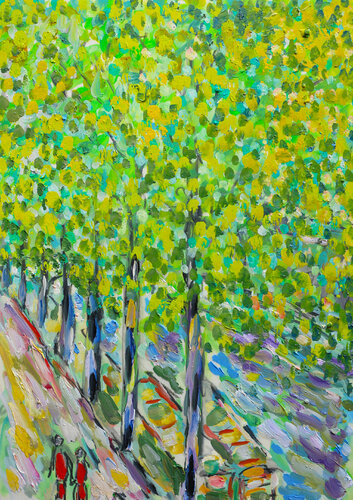 Amoureux et péniches von Jean Mirre, Werk auf Papier kaufen auf Singulart