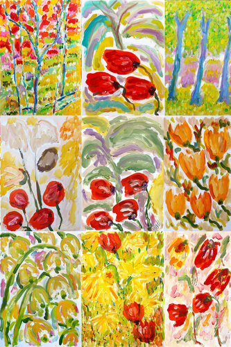 Panneau Paysage Heureux van Jean Mirre, Werk op papier te koop op Singulart