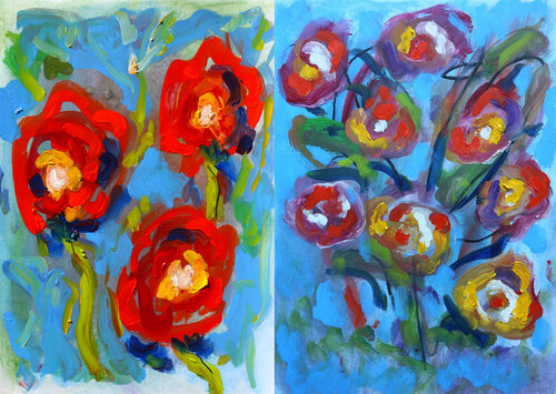 Wild bunch diptych par Jean Mirre, Peinture en vente sur Singulart