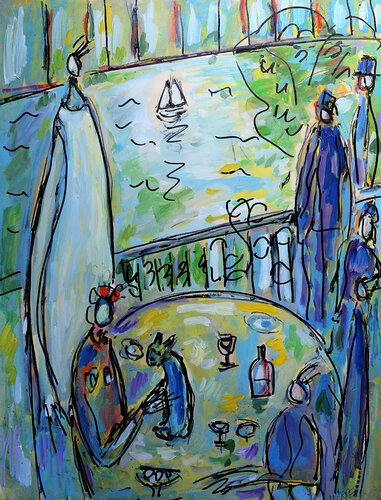 Le déjeuner des canotiers d'après Renoir by Jean Mirre, Work on Paper for Sale on Singulart