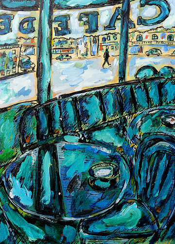 Blue Flore van Jean Mirre, Schilderij te koop op Singulart