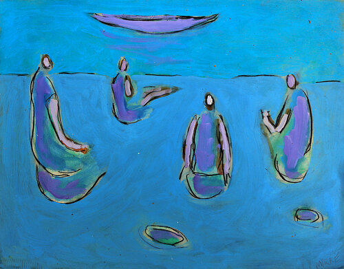 Blue picnic Jean Mirre