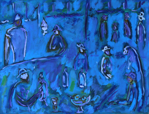 Blue Renoir von Jean Mirre, Werk auf Papier kaufen auf Singulart