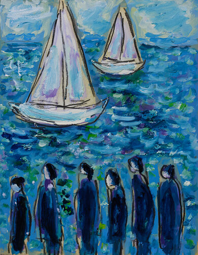 Les hommes et la mer by Jean Mirre, Work on Paper for Sale on Singulart