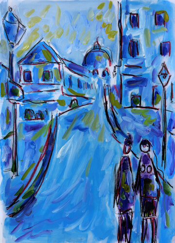 Montmartre, Rue Norvins van Jean Mirre, Werk op papier te koop op Singulart