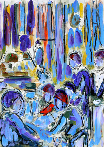 Lounge de Jean Mirre, Obra en papel a la venta en Singulart