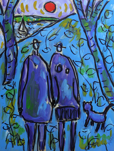 Bonnie and Clyde and Neige par Jean Mirre, Œuvre sur papier en vente sur Singulart