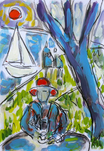 exCafé et souvenirs van Jean Mirre, Werk op papier te koop op Singulart