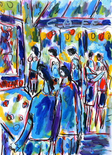 Pinball di Jean Mirre, Opera su carta in vendita su Singulart
