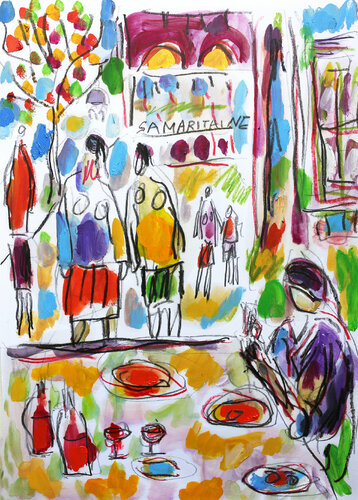 exSamaritaine van Jean Mirre, Werk op papier te koop op Singulart