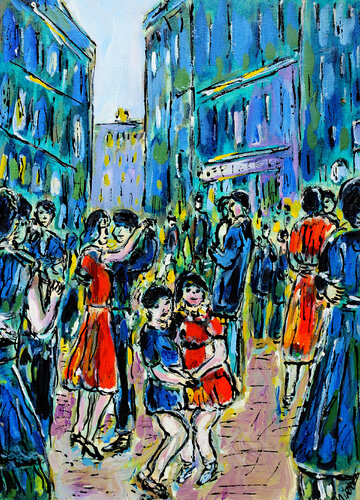 Premier  flirt   SOLD von Jean Mirre, Malerei kaufen auf Singulart