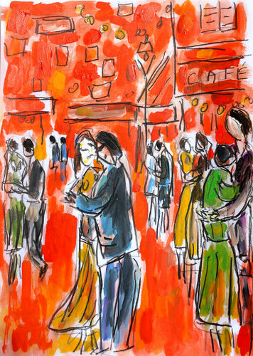 Bastringue par Jean Mirre, Œuvre sur papier en vente sur Singulart