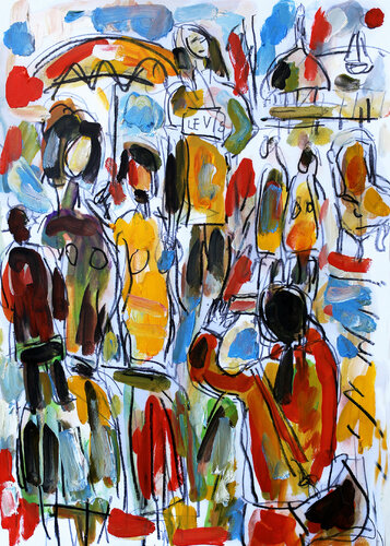 Cell phone pic   SOLD van Jean Mirre, Werk op papier te koop op Singulart