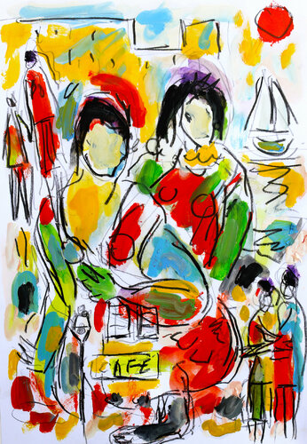 exCafé Blues van Jean Mirre, Werk op papier te koop op Singulart